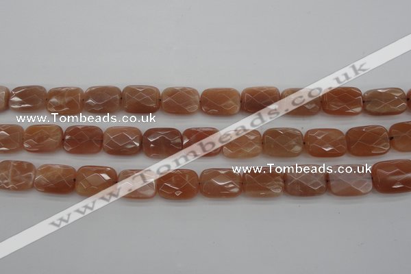 CMS972 15.5 inches 12*16mm faceted rectangle A grade moonstone beads