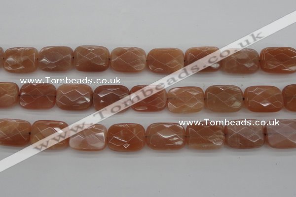 CMS973 15.5 inches 13*18mm faceted rectangle A grade moonstone beads