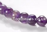 CNA02 8mm round AB grade natural amethyst quartz beads Wholesale