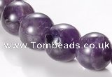 CNA05 AB grade 14mm round natural amethyst quartz bead Wholesale