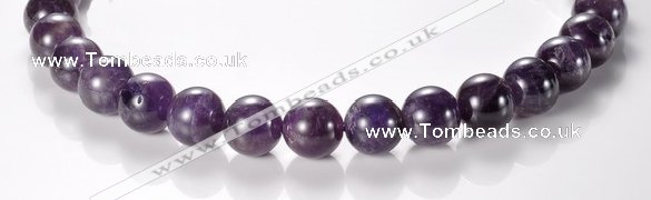 CNA05 AB grade 14mm round natural amethyst quartz bead Wholesale