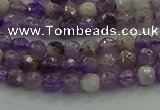 CNA1010 15.5 inches 4mm faceted round dogtooth amethyst beads