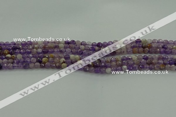 CNA1010 15.5 inches 4mm faceted round dogtooth amethyst beads