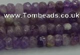 CNA1028 15.5 inches 4*6mm faceted rondelle dogtooth amethyst beads