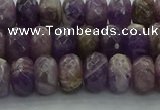 CNA1030 15.5 inches 6*10mm faceted rondelle dogtooth amethyst beads