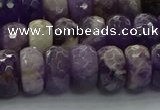 CNA1031 15.5 inches 7*12mm faceted rondelle dogtooth amethyst beads