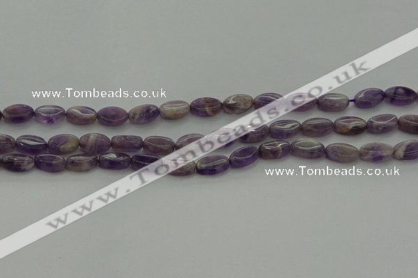 CNA1035 15.5 inches 6*10mm oval dogtooth amethyst beads wholesale