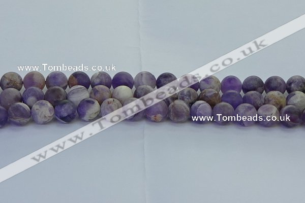 CNA1054 15.5 inches 12mm round matte dogtooth amethyst beads