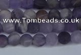 CNA1061 15.5 inches 6mm round matte dogtooth amethyst beads