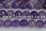 CNA1071 15.5 inches 6mm faceted round dogtooth amethyst beads