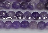 CNA1071 15.5 inches 6mm faceted round dogtooth amethyst beads