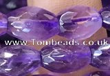 CNA1101 15.5 inches 7*10mm faceted rice amethyst gemstone beads