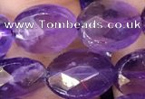 CNA1106 15.5 inches 10*12mm faceted oval amethyst gemstone beads