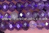 CNA1117 15.5 inches 3*4mm faceted rondelle amethyst beads wholesale