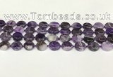 CNA1120 15.5 inches 14mm flat round dogtooth amethyst beads