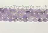 CNA1124 15.5 inches 12mm flat round natural lavender amethyst beads