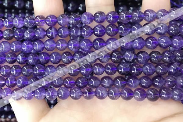 CNA1136 15.5 inches 6mm round amethyst gemstone beads wholesale