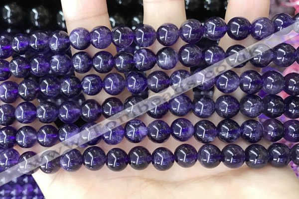 CNA1137 15.5 inches 8mm round amethyst gemstone beads wholesale