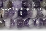 CNA1161 15.5 inches 6mm faceted round natural dogtooth amethyst beads