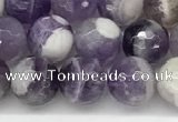 CNA1162 15.5 inches 8mm faceted round natural dogtooth amethyst beads