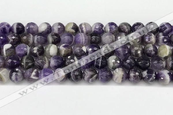 CNA1163 15.5 inches 10mm faceted round natural dogtooth amethyst beads