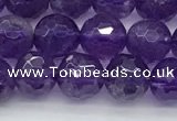 CNA1171 15.5 inches 6mm faceted round natural amethyst beads