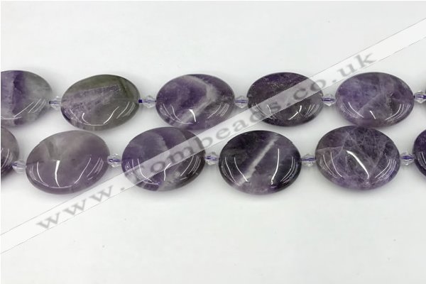 CNA1193 15.5 inches 25*30mm oval amethyst beads wholesale