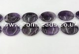 CNA1195 15.5 inches 30*40mm oval amethyst beads wholesale