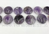 CNA1196 15.5 inches 40mm flat round amethyst beads wholesale