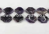 CNA1198 15.5 inches 30*40mm freeform amethyst beads wholesale