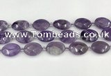 CNA1202 15.5 inches 18*25mm faceted oval amethyst beads