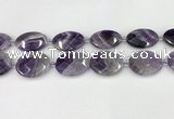 CNA1207 15.5 inches 20*30mm - 22*30mm faceted oval amethyst beads