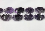 CNA1213 15.5 inches 25*35mm - 30*40mm faceted freefrom amethyst beads