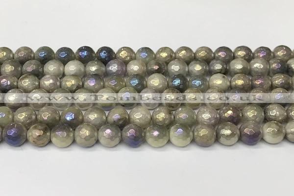 CNA1236 15 inches 8mm faceted round AB-color lavender amethyst beads