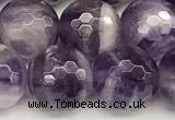 CNA1248 15 inches 12mm faceted round dogtooth amethyst beads