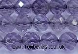 CNA1253 15 inches 6mm faceted round amethyst beads