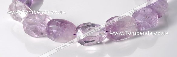 CNA17 15*28mm freeform A- grade natural amethyst beads Wholesale