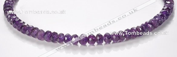 CNA20 5*8mm faceted roundel A- grade natural amethyst beads