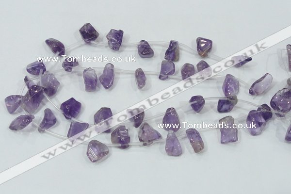 CNA205 15.5 inches 12*20mm natural amethyst gemstone chips beads