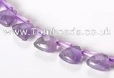 CNA21 8mm faceted triangle A- grade natural amethyst beads