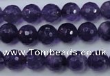 CNA253 15.5 inches 10mm faceted round natural amethyst beads