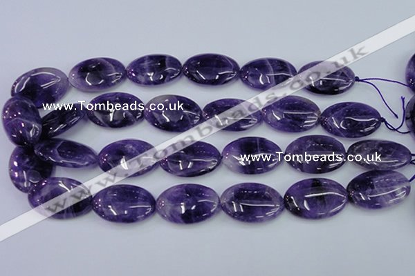 CNA277 15.5 inches 20*30mm oval natural amethyst beads wholesale