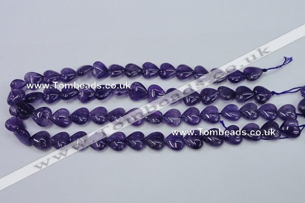 CNA283 15.5 inches 14*14mm heart natural amethyst beads wholesale