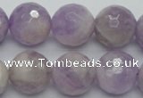 CNA314 15.5 inches 18mm faceted round natural lavender amethyst beads