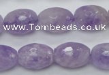 CNA316 15.5 inches 13*18mm faceted rice natural lavender amethyst beads