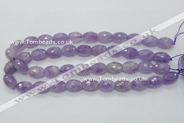 CNA316 15.5 inches 13*18mm faceted rice natural lavender amethyst beads