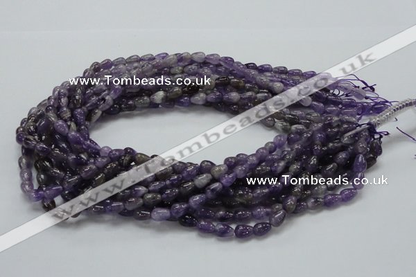 CNA32 15.5 inches 6*9mm teardrop grade A natural amethyst beads