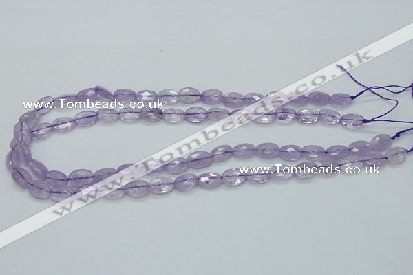 CNA328 15.5 inches 8*12mm faceted oval natural lavender amethyst beads