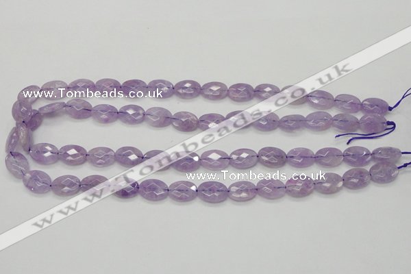 CNA329 15.5 inches 10*14mm faceted oval natural lavender amethyst beads