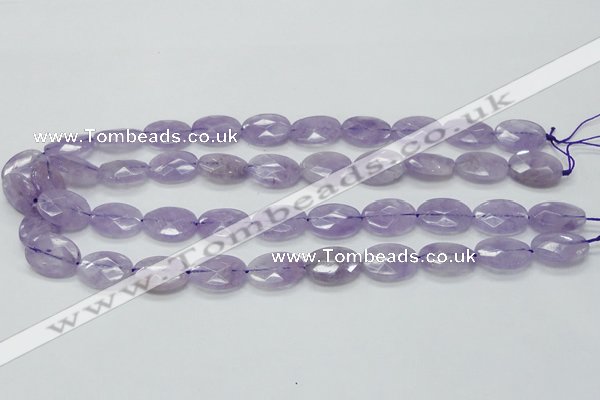 CNA330 15.5 inches 13*18mm faceted oval natural lavender amethyst beads